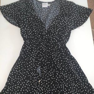 Princess Polly Black & White Polka dot Mini Dress